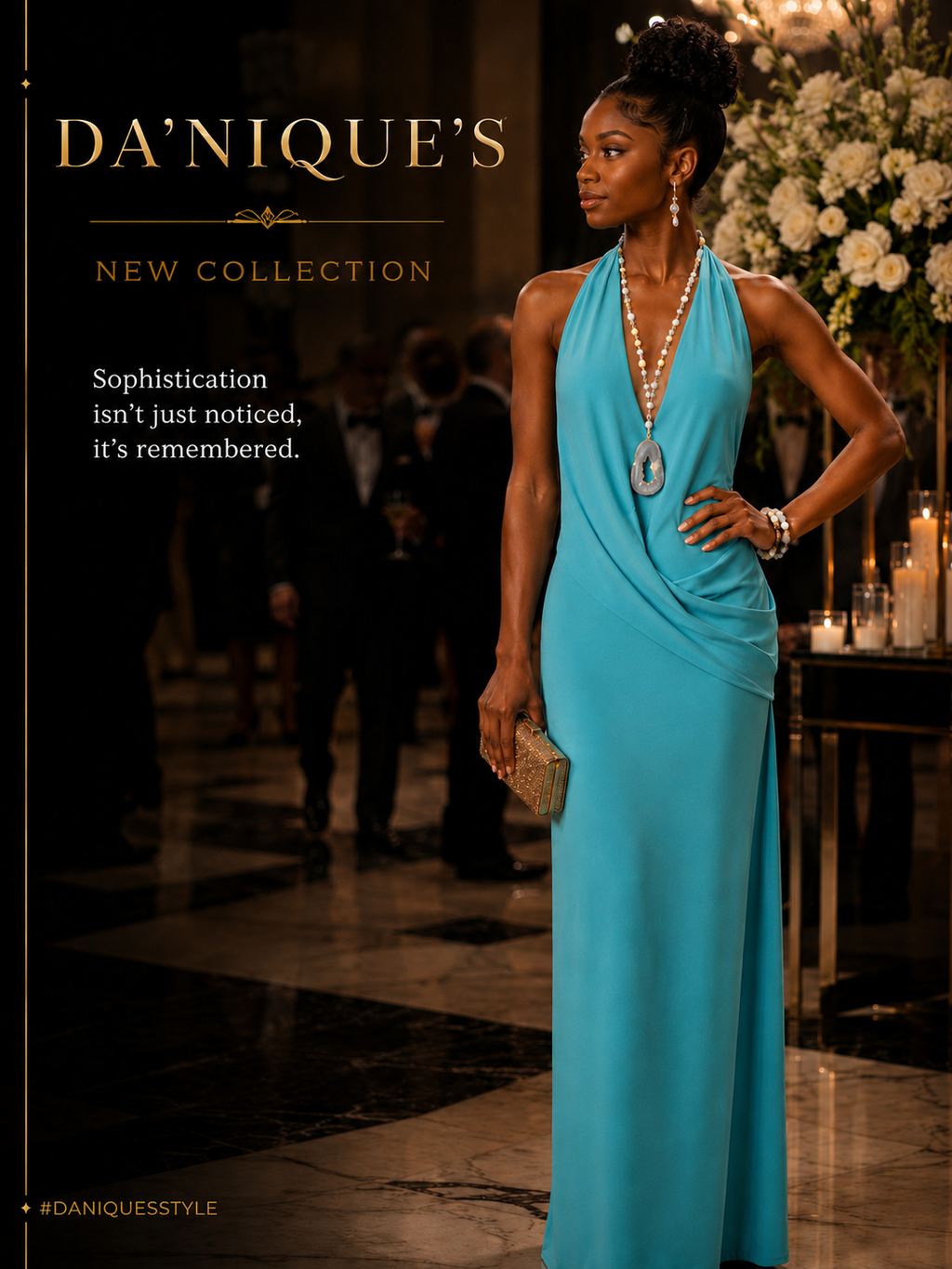Dress Scoop Back with Plunging Neckline Maxi