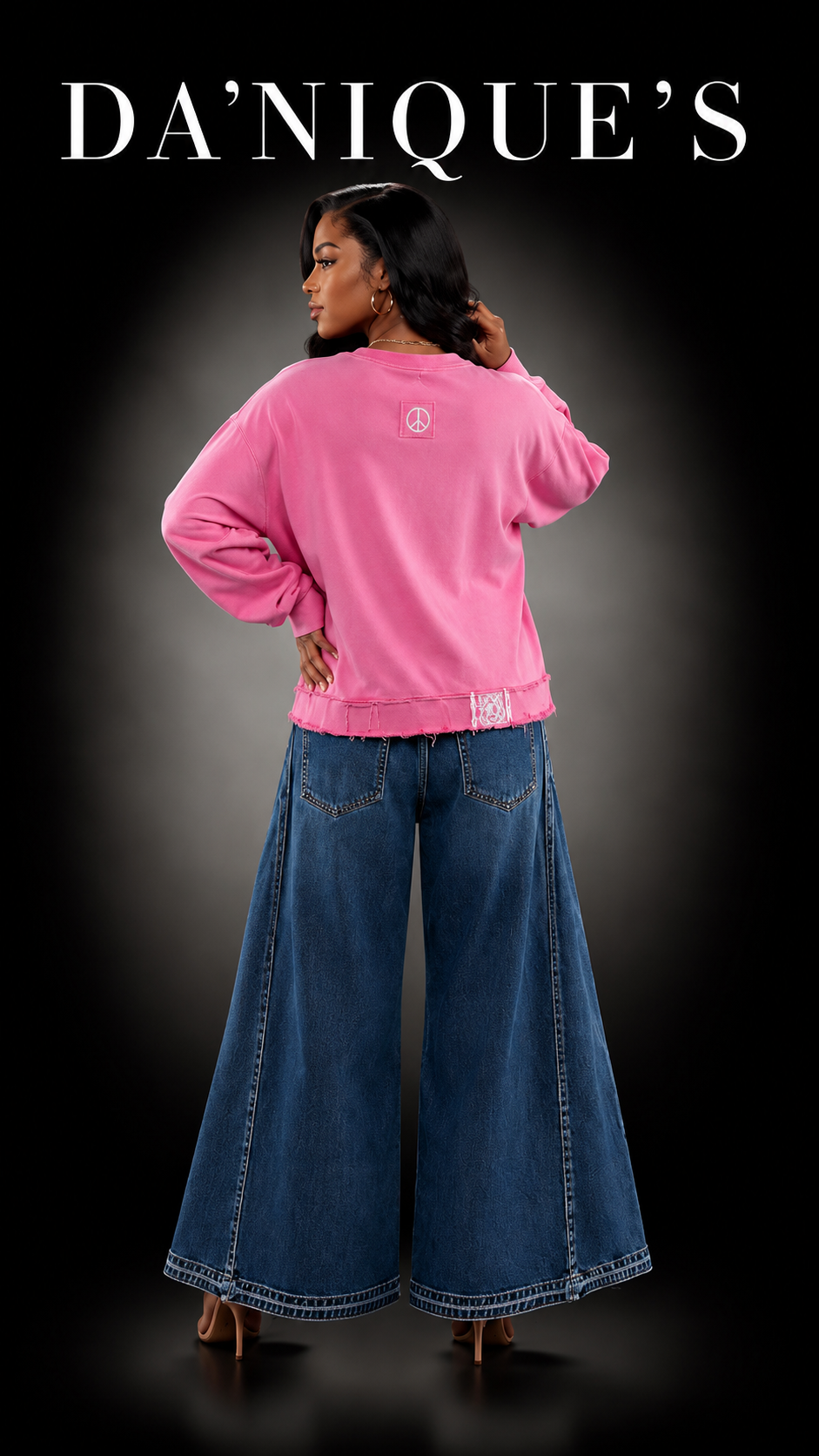 Top Patched Midriff Long Sleeve