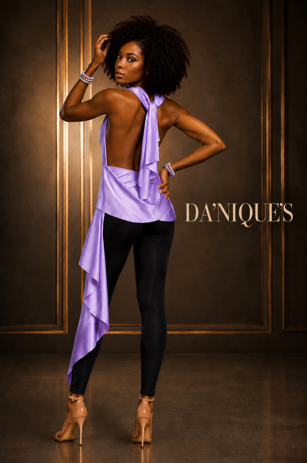 Top Sleeveless Ruffled V Neck Backless